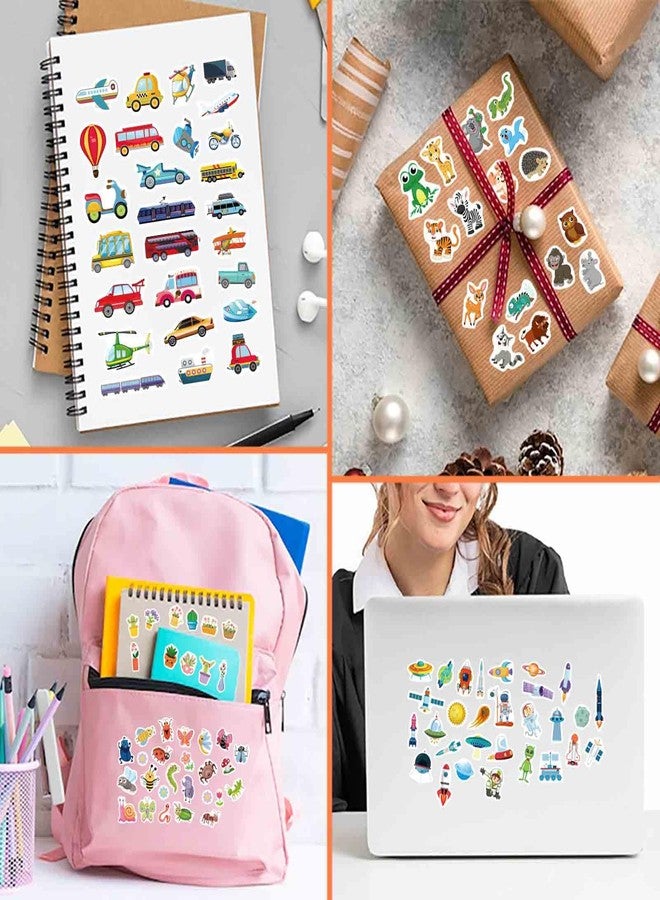 DUJAA 32 Sheets Stickers for Kids, 850 PCS + Cute Stickers Variety Pack for Kids, 16 Different Theme with Sea, Animal, Food, Dessert, Space, Fruit, Flowers, Cars and More - Image 5